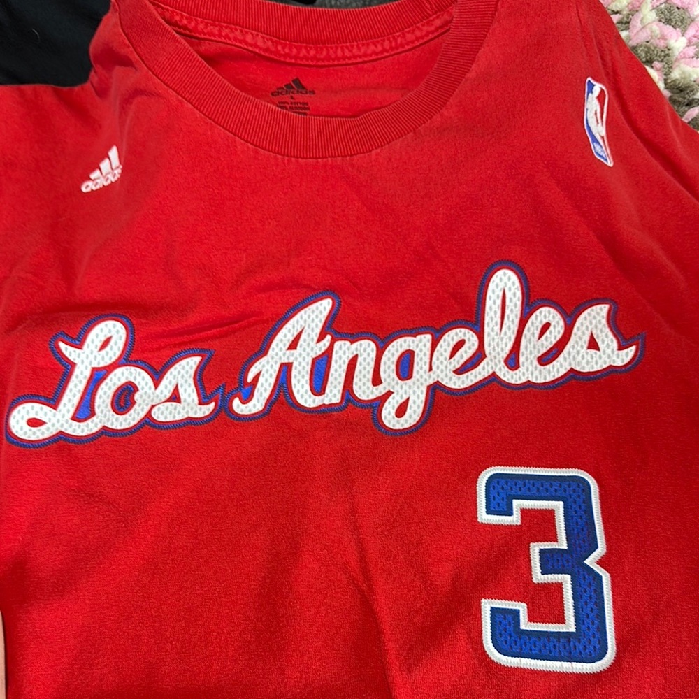 Adidas Red Basketball Los Angeles NBA Paul Tshirt